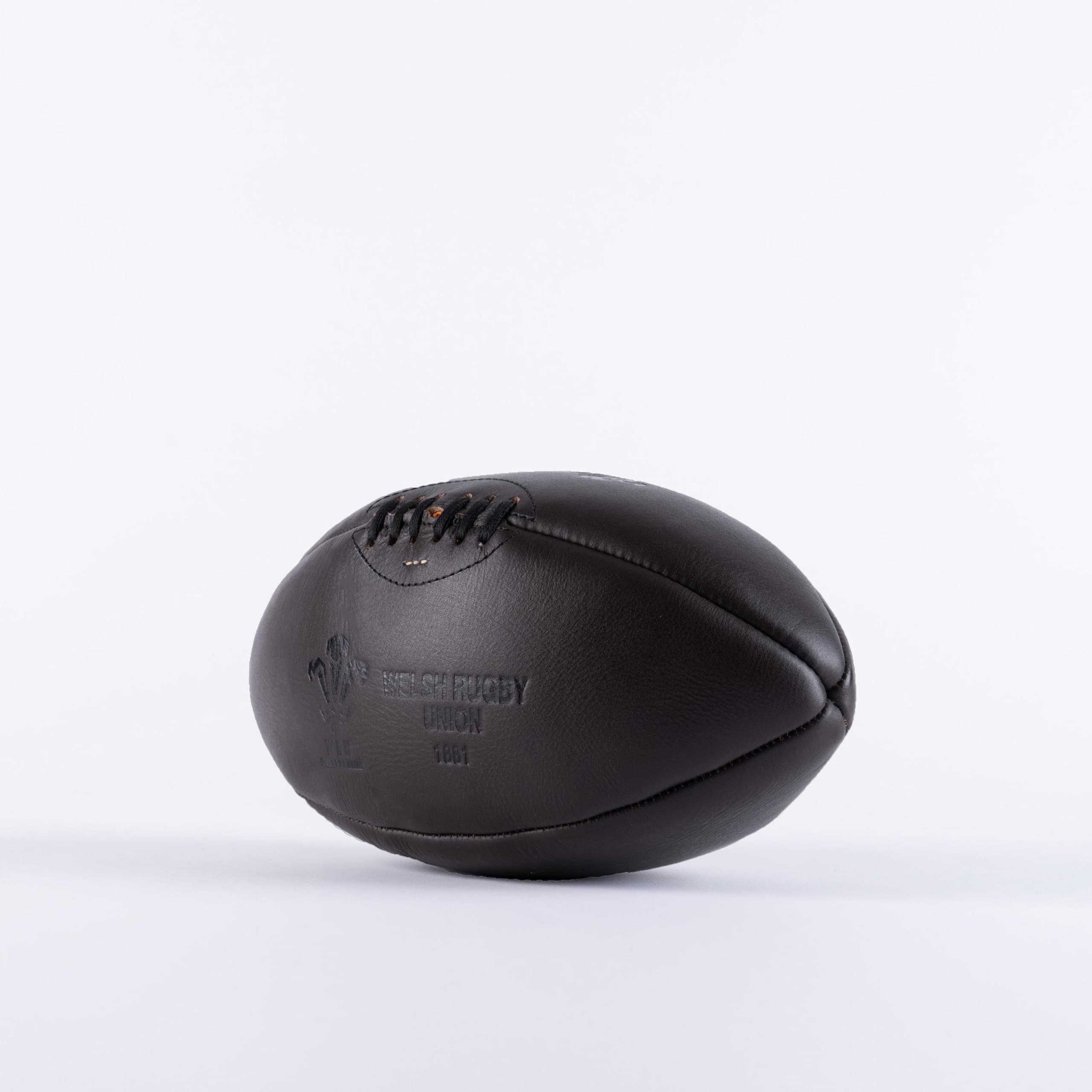 Vintage Wales Rugby Ball - Handcrafted Premium Leather Rugby Ball with Team Logo Embossed - Perfect for Rugby Training, Collectibles, and Gift Giving