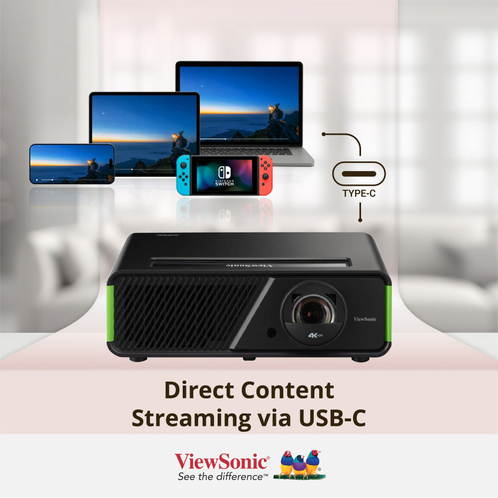ViewSonic X2 4K Pro Short Throw Projector - 4K HDR Smart Home Theater Projector with Built-in Google TV for Movies, Gaming & Streaming | Ideal for Living Rooms & Home Cinemas