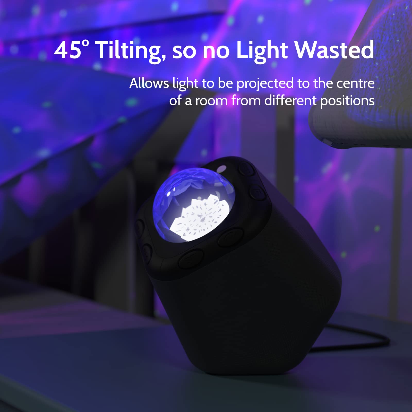 i-Box Galaxy Projector with Bluetooth Speaker - 6W Stereo Sound, 15 Color Lighting Modes, Sleep Timer & Remote Control - 120° Wide Angle RGB Star Projector for Bedroom, Party & Relaxation