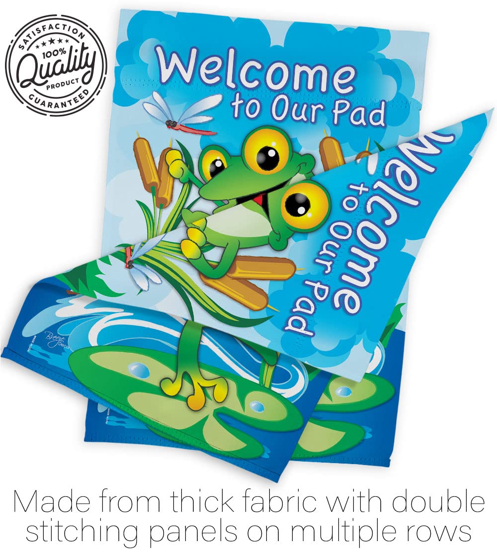 Frog Nature Pets Decorative Vertical House Flag Set 28x40