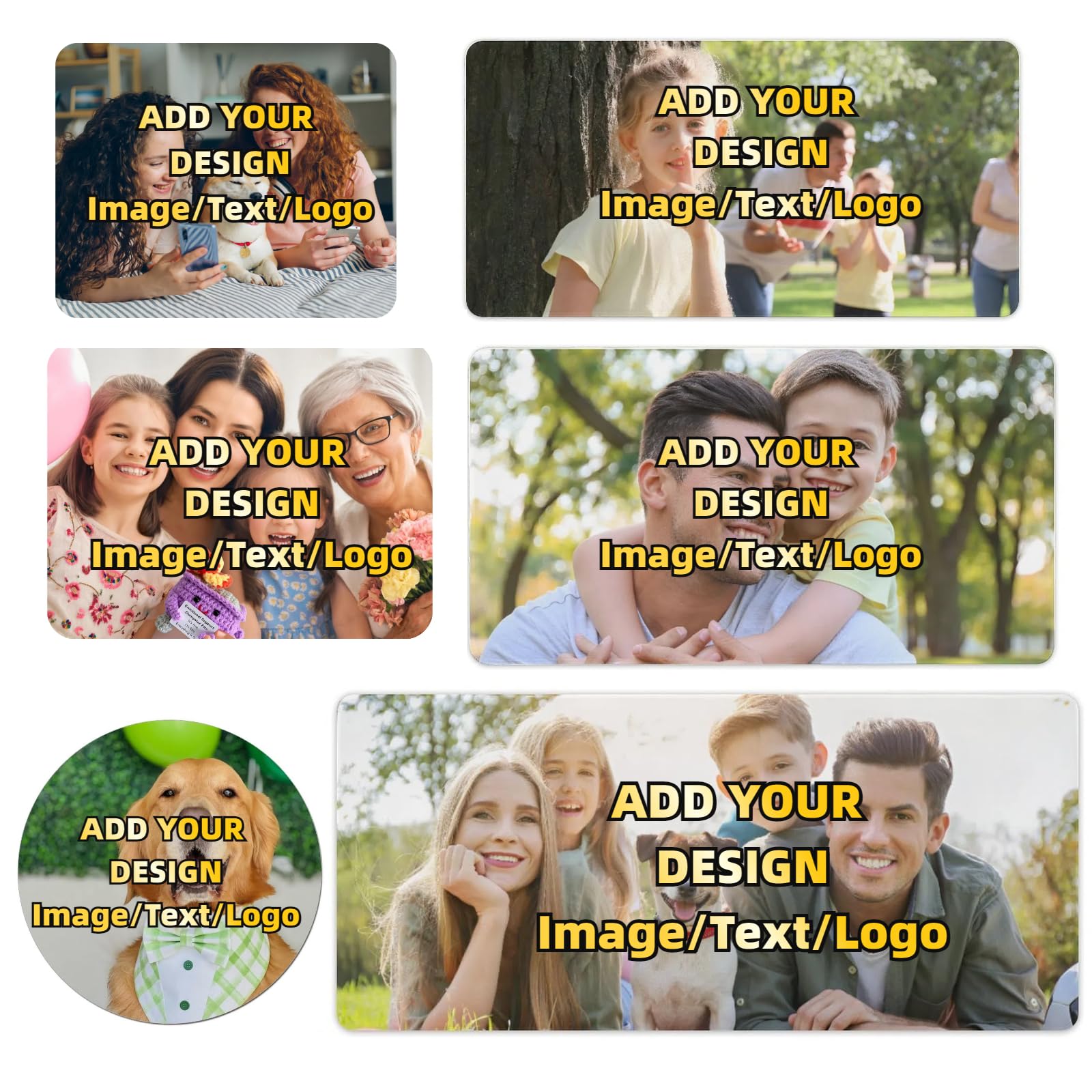 Custom Photo Mouse Pad - Personalized Text & Image Neoprene Desk Mat - 7.8×7.8 Inch Round Office & Gaming Computer Accessory - Perfect for Workstations, Home Offices & Esports Setups