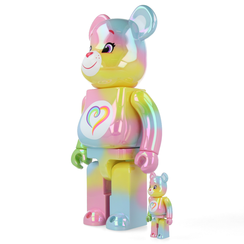 400% + 100% Bearbrick Togetherness Bear (Les Bisounours) - Limited Edition Collectible Art Toy for Display & Gifting - Perfect for Home Decor, Office Display, and Anime Fans Collection