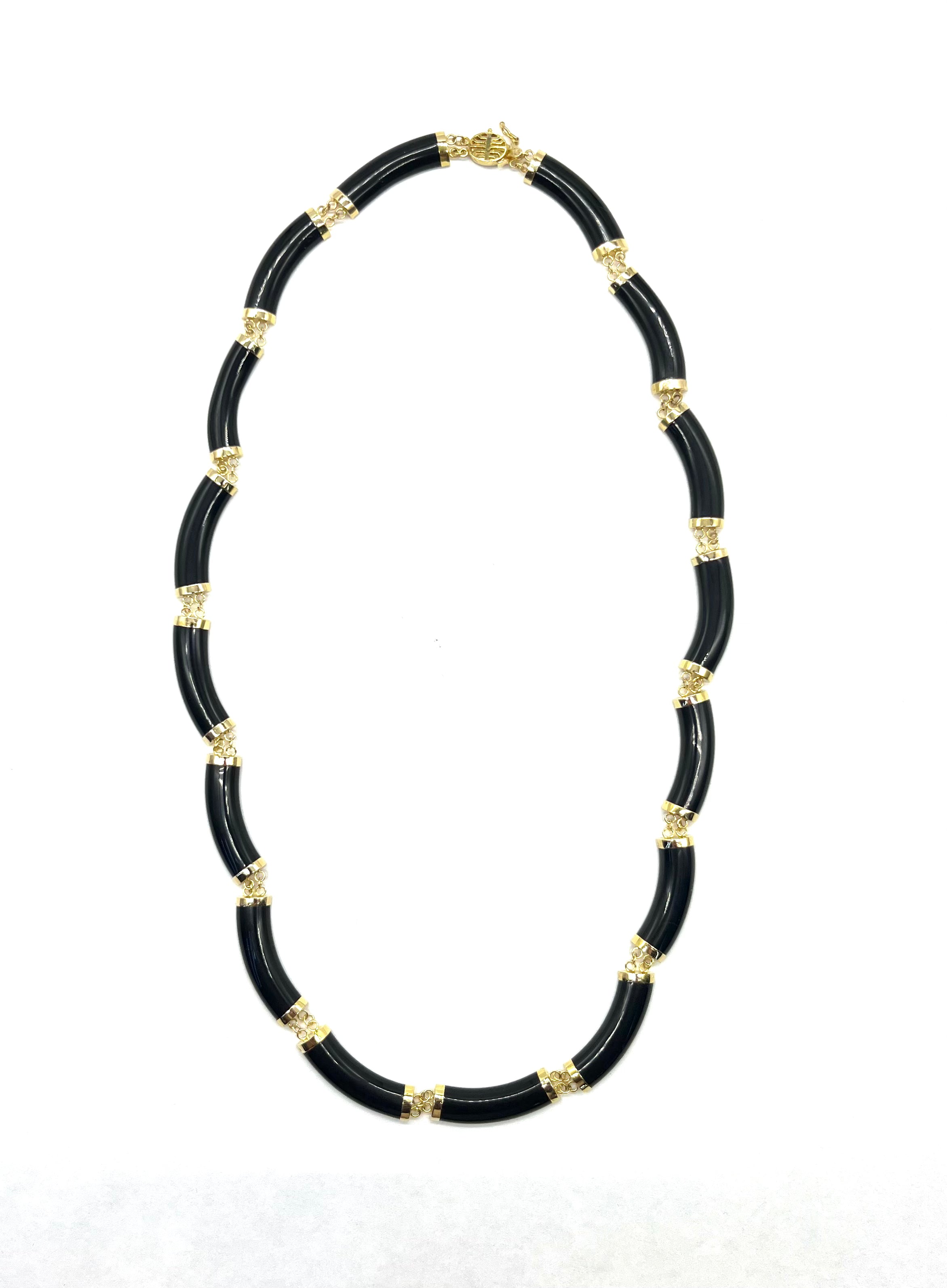 Black Onyx Link Bar Necklace for Women - Elegant Minimalist Jewelry for Everyday Wear, Gifts & Special Occasions