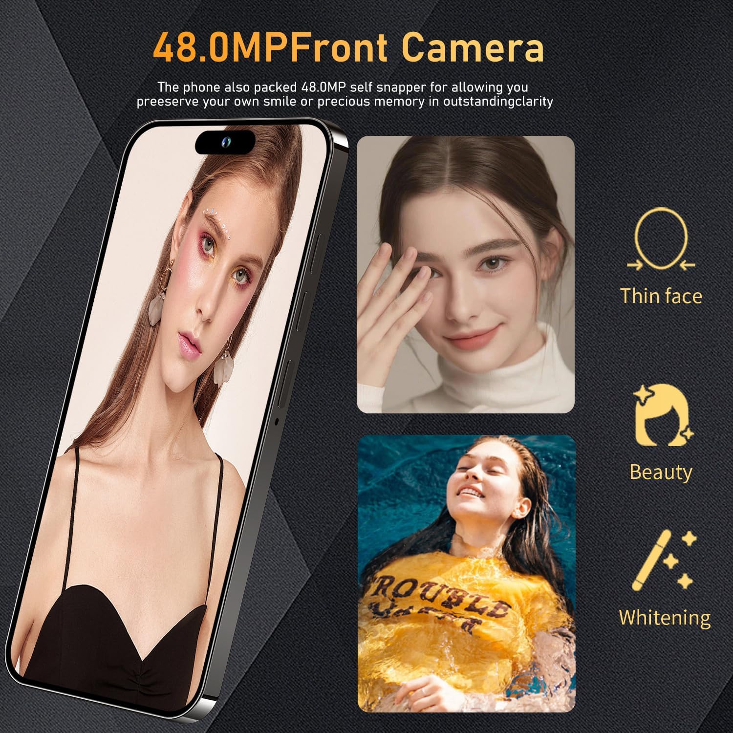Huness I15 Pro MAX Unlocked Smartphone - 6.8