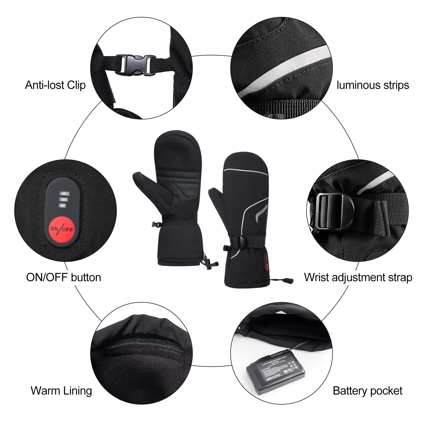 Savior Electric Heated Glove Liners - Rechargeable Thin Winter Gloves for Men & Women - Perfect for Driving, Typing, Running & Outdoor Activities