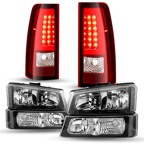 Headlight & Taillights Set-Black & Clear