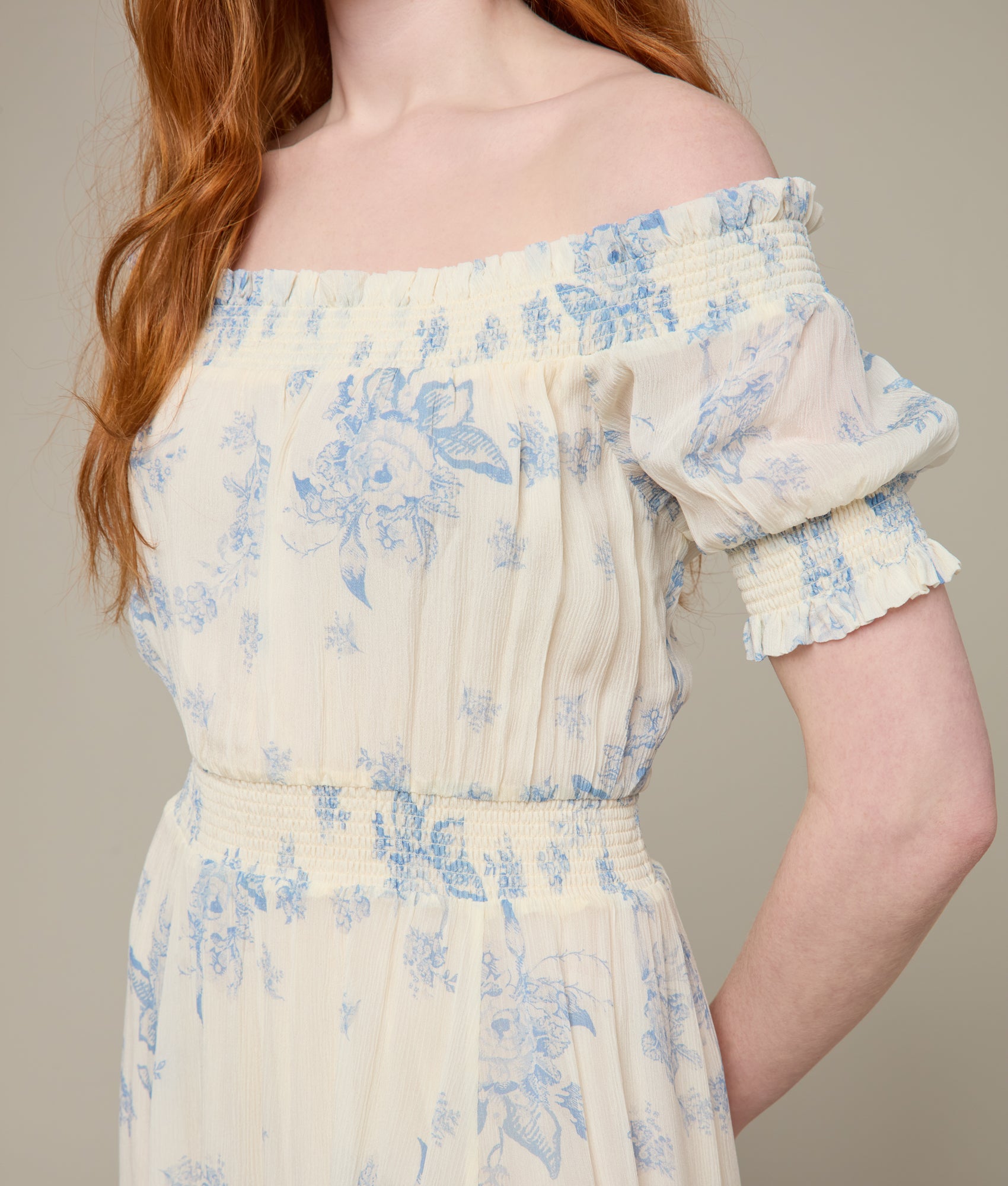 Victoria Floral Lace Maxi Dress in Cream - Elegant Summer Wedding Guest & Party Dress for Women