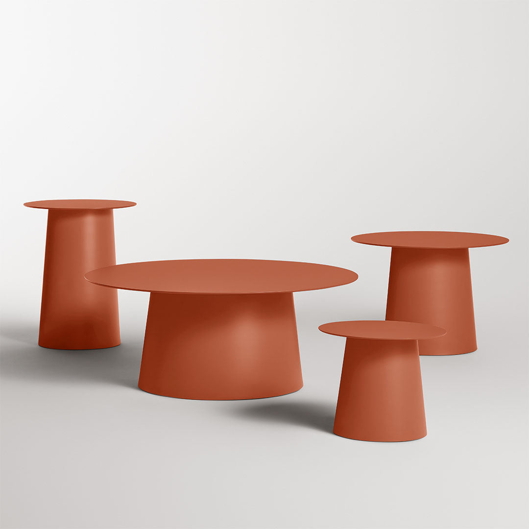 Modern Circular Low Cocktail Table - Stylish Coffee Table for Living Room, Lounge & Patio - Perfect for Small Spaces & Home Decor