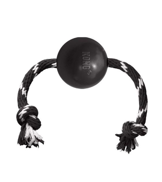 Kong Extreme Ball with Rope - Durable Chew Toy for Large Dogs - Perfect for Fetch, Tug-of-War & Aggressive Chewers - Indoor & Outdoor Play