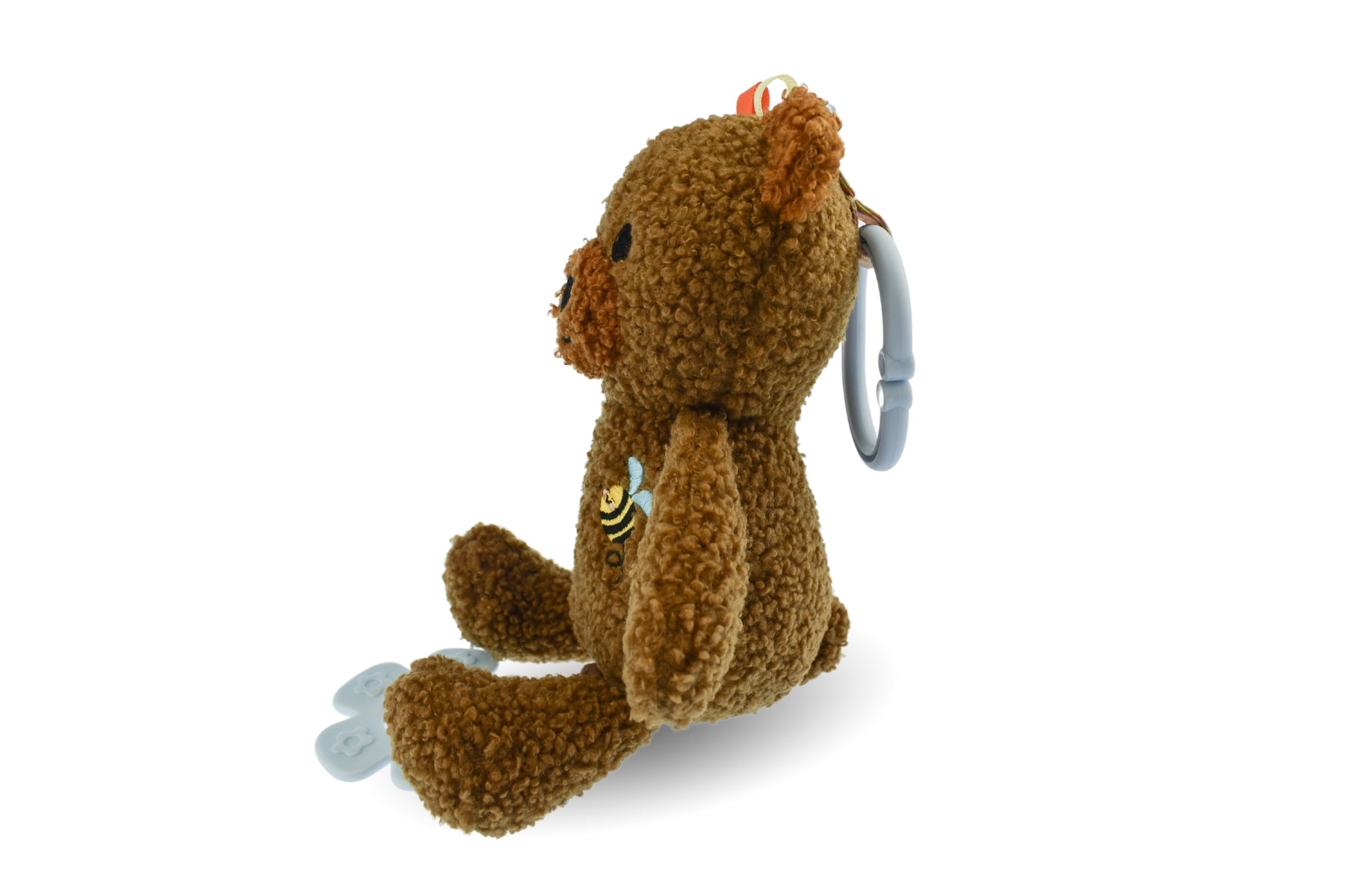 Snuggle Buddy Maple Bear Jiggle & Shake Clip Toy - Cute Plush Sensory Toy for Kids, Babies & Toddlers - Perfect for Strollers, Car Seats & Diaper Bags
