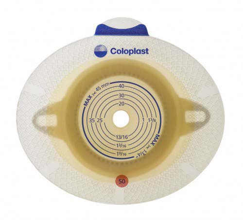 Coloplast SenSura Click Xpro Two-Piece Ostomy Pouch System - Extended Wear Skin Barrier with Belt Tabs, 2 3/4