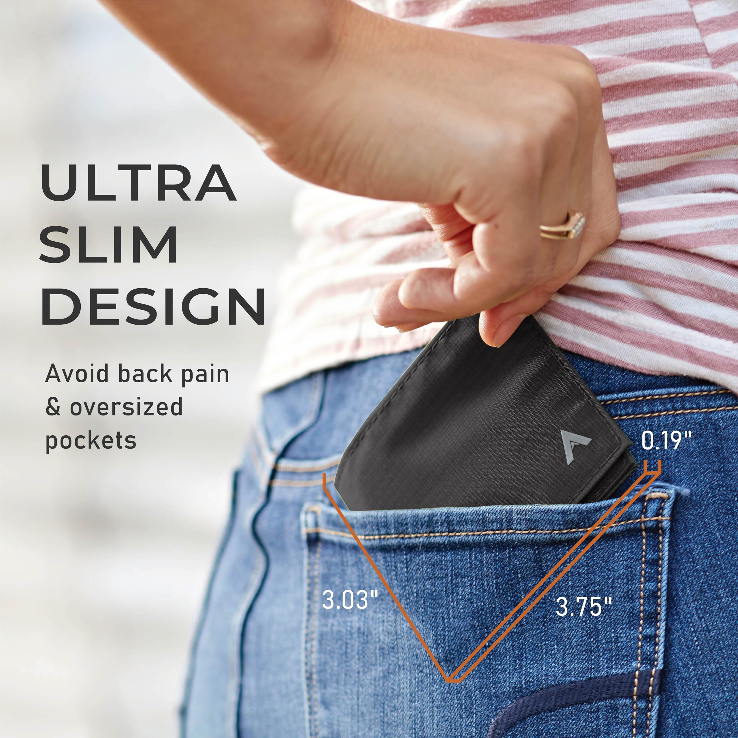 Allett Sport Wallet for Men & Women - Slim RFID Blocking Bifold Wallet | Nylon Minimalist Design | Holds 2-10+ Cards | Front Pocket & Travel Friendly | Perfect for Gym, Running & Everyday Use