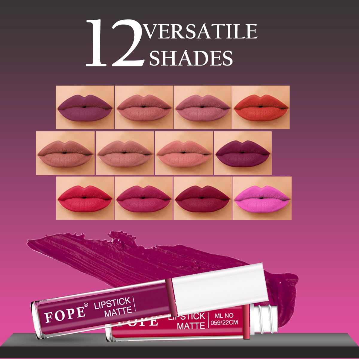 FOPE Lip It Up Liquid Matte Lipstick Set - Smudge Proof, Waterproof, Long Lasting (Combo #FL003) for Everyday Wear, Parties & Special Occasions