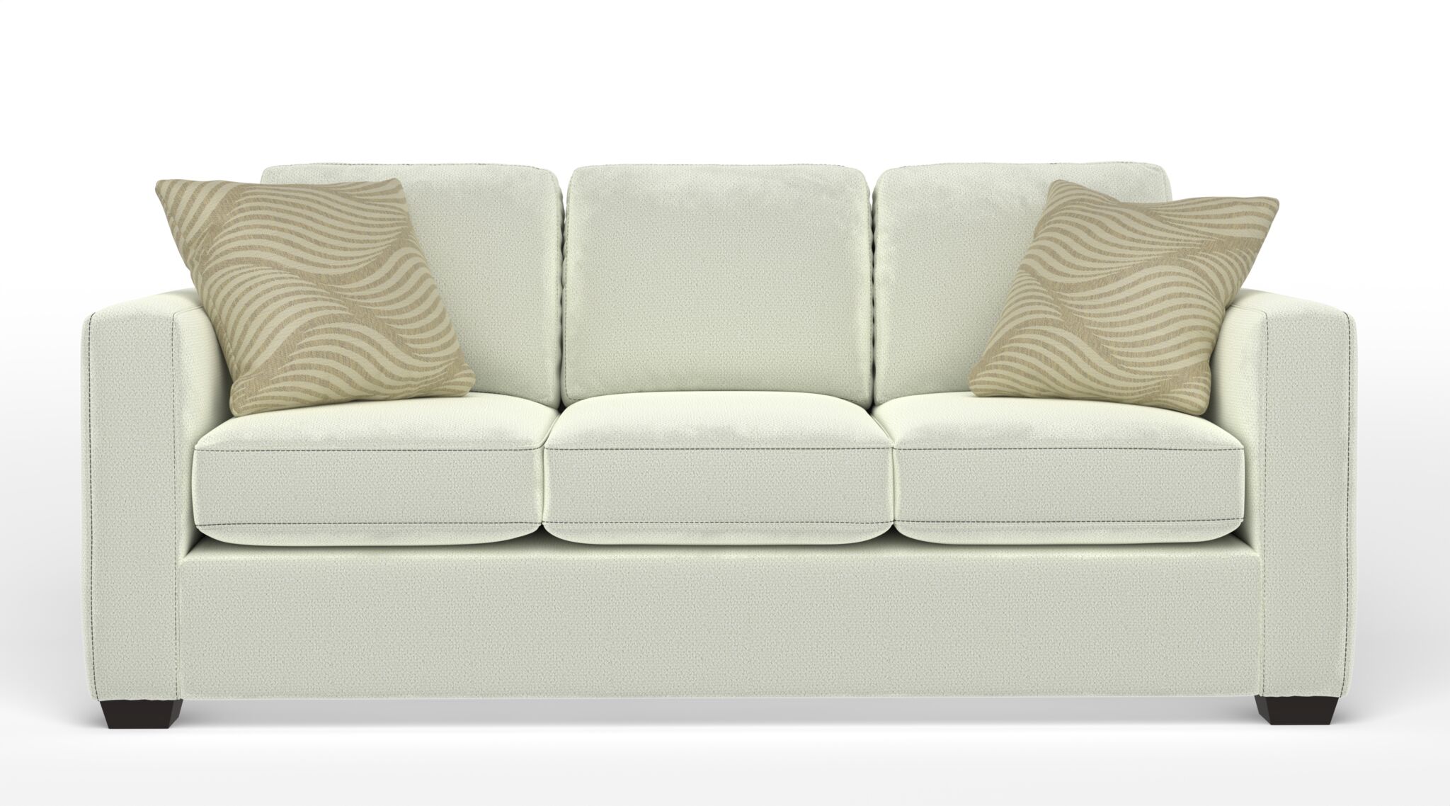 Snoopy Ivory Caleb Sofa - Modern Comfortable Living Room Couch for Small Spaces, Home & Office Use