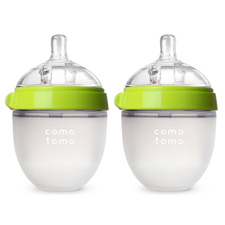 Comotomo Baby Bottle 5 oz - Soft Silicone Infant Bottle with Natural Feel, Anti-Colic, Wide Neck for Easy Cleaning - Perfect for Newborns, Breastfeeding & Formula Feeding at Home or On-the-Go