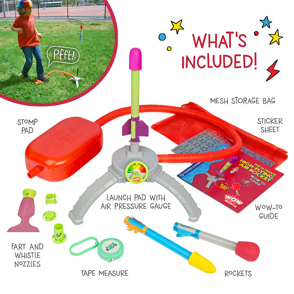 Wow in the World: Ultimate High-Flying Air Rocket - STEM Toy for Kids Outdoor Play & Science Experiments