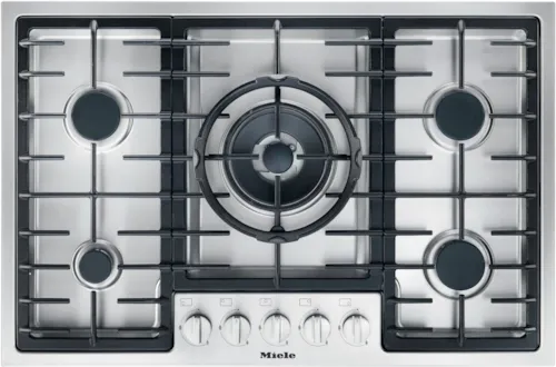 Miele 77cm Gas Cooktop KM 2334 with Powerful Mono Wok Burner - Professional Grade Stove for Asian Cooking, Stir-Frying & High-Heat Culinary Needs