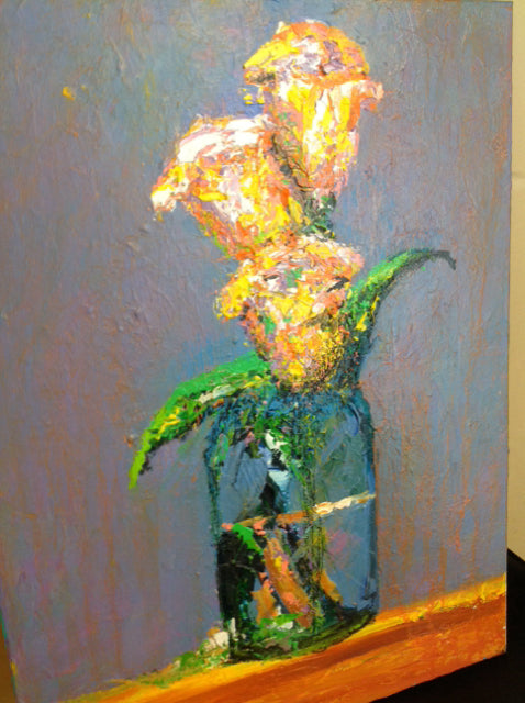 18x24 Floral Vase Acrylic Canvas Wall Art - Elegant Home Decor for Living Room, Bedroom & Office