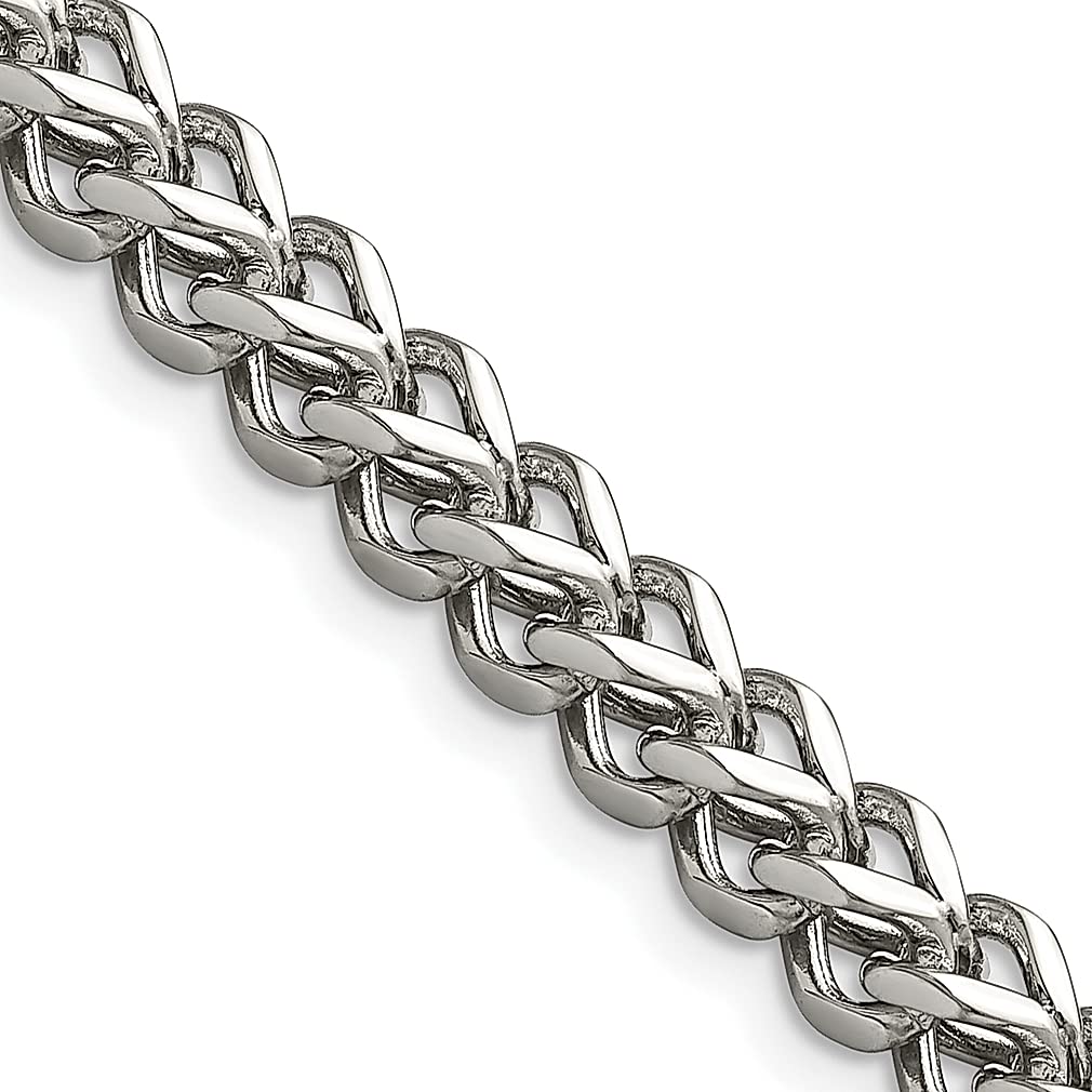 ICE CARATS 5.5mm Stainless Steel Franco Chain Anklet - 8.5 Inch Adjustable Ankle Bracelet for Women | Trendy Beach Jewelry, Perfect Gift for Her - Ideal for Summer Vacations, Pool Parties & Boho Fashion