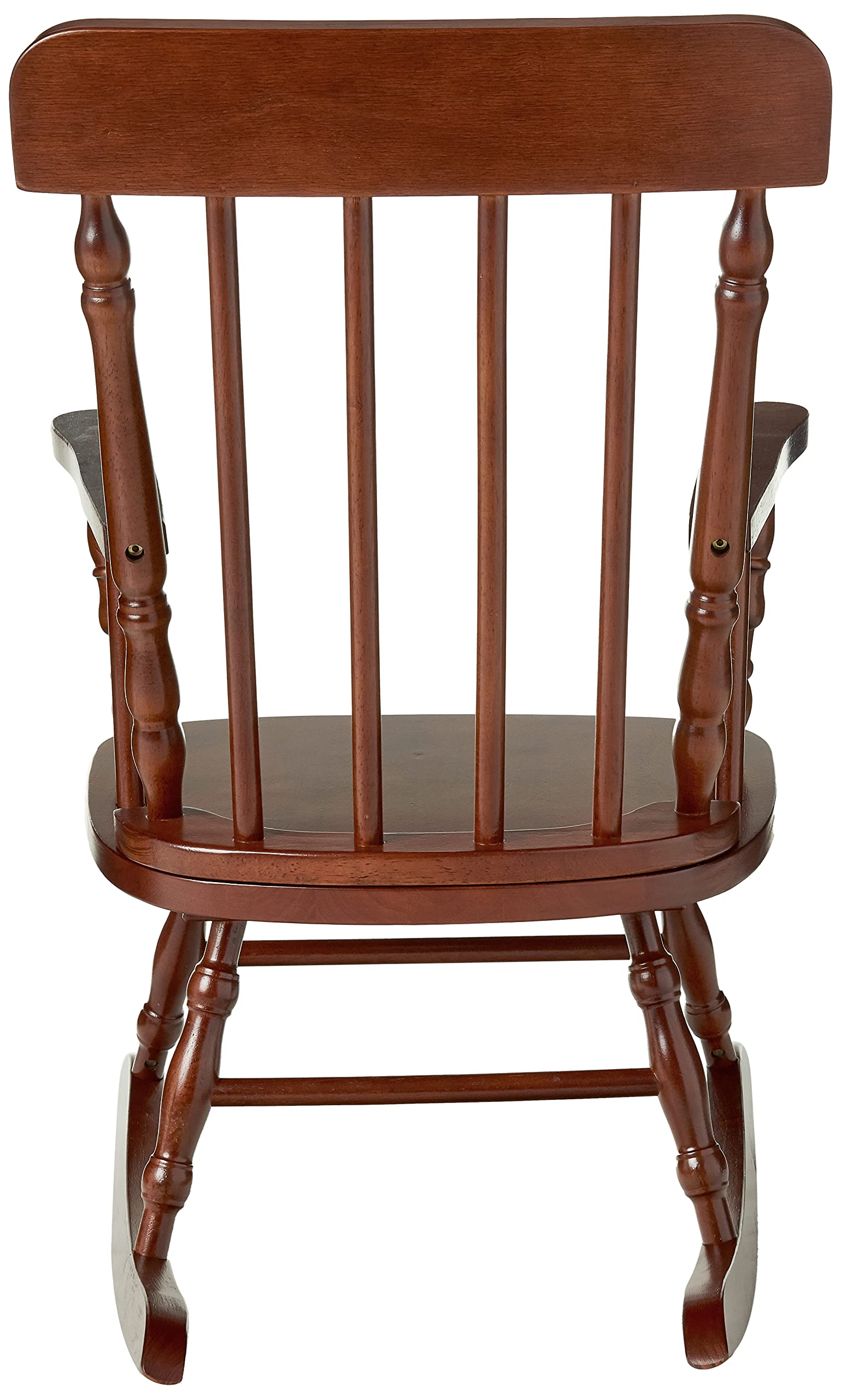 Gift Mark Kids Spindle Rocking Chair - Solid Wood Cherry Finish Rocking Chair for Children's Bedroom, Nursery, or Playroom - Perfect for Reading, Relaxing & Playtime