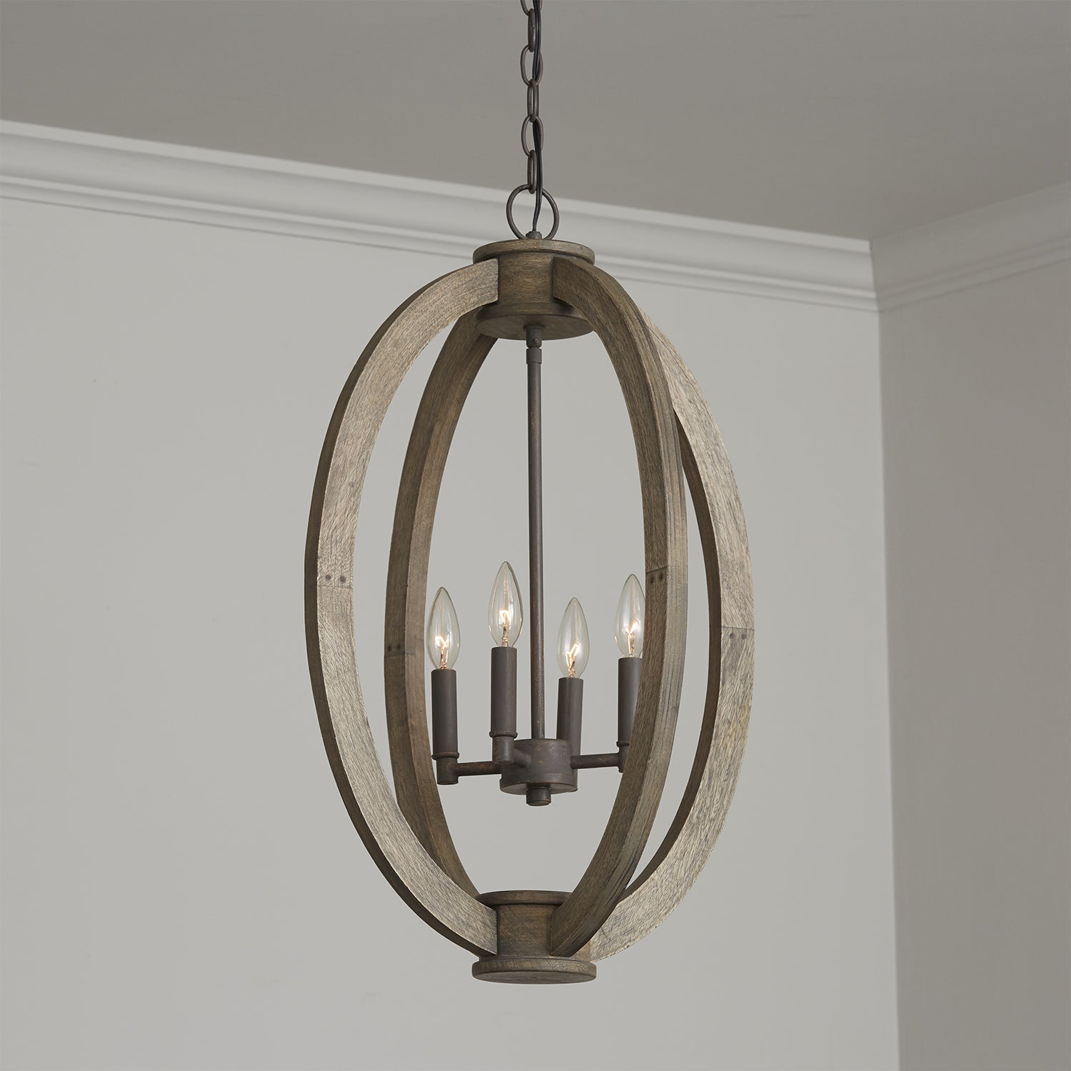 Capital Lighting Four Light Foyer Pendant - Modern Entryway Chandelier for Hallway, Staircase & Dining Room Lighting | Dimmable LED Fixture for Home Decor