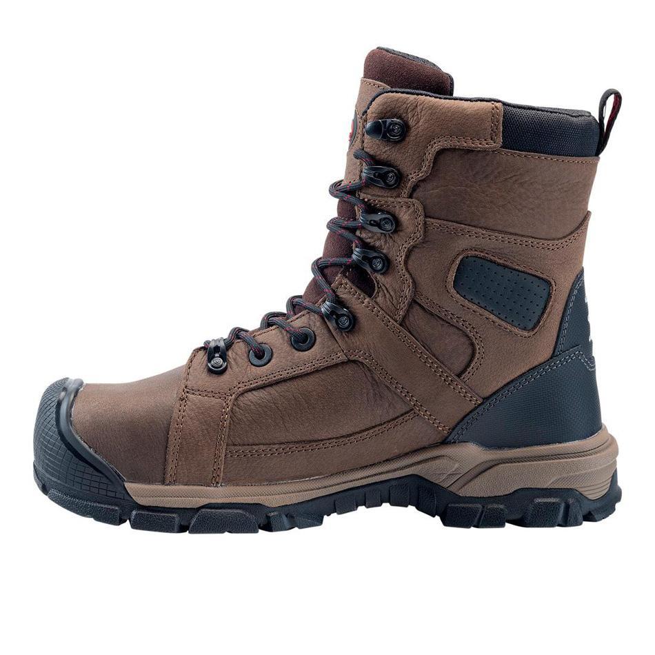 Ripsaw Puncture Resistant Alloy Toe Work Boots - 8 Inch Safety Shoes for Men, Brown - Ideal for Construction, Warehouse & Heavy Duty Work