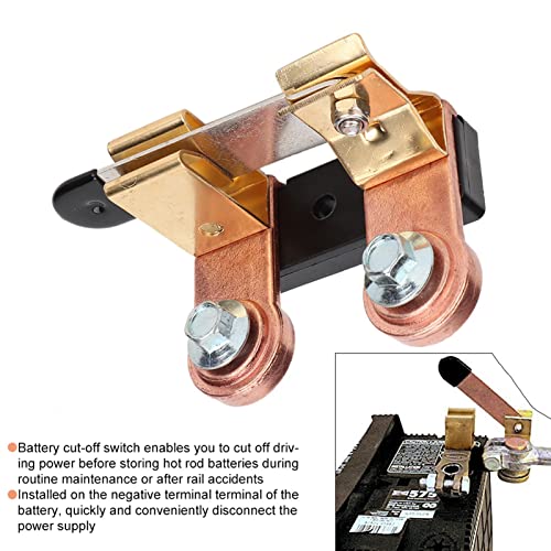 12V 24V Battery Terminal Knife Disconnect Switch - Heavy Duty Power Cut-Off Isolator for Auto, Car, RV, Marine, Boat, Truck & ATV - Ideal for Emergency Shutoff and Long-Term Storage