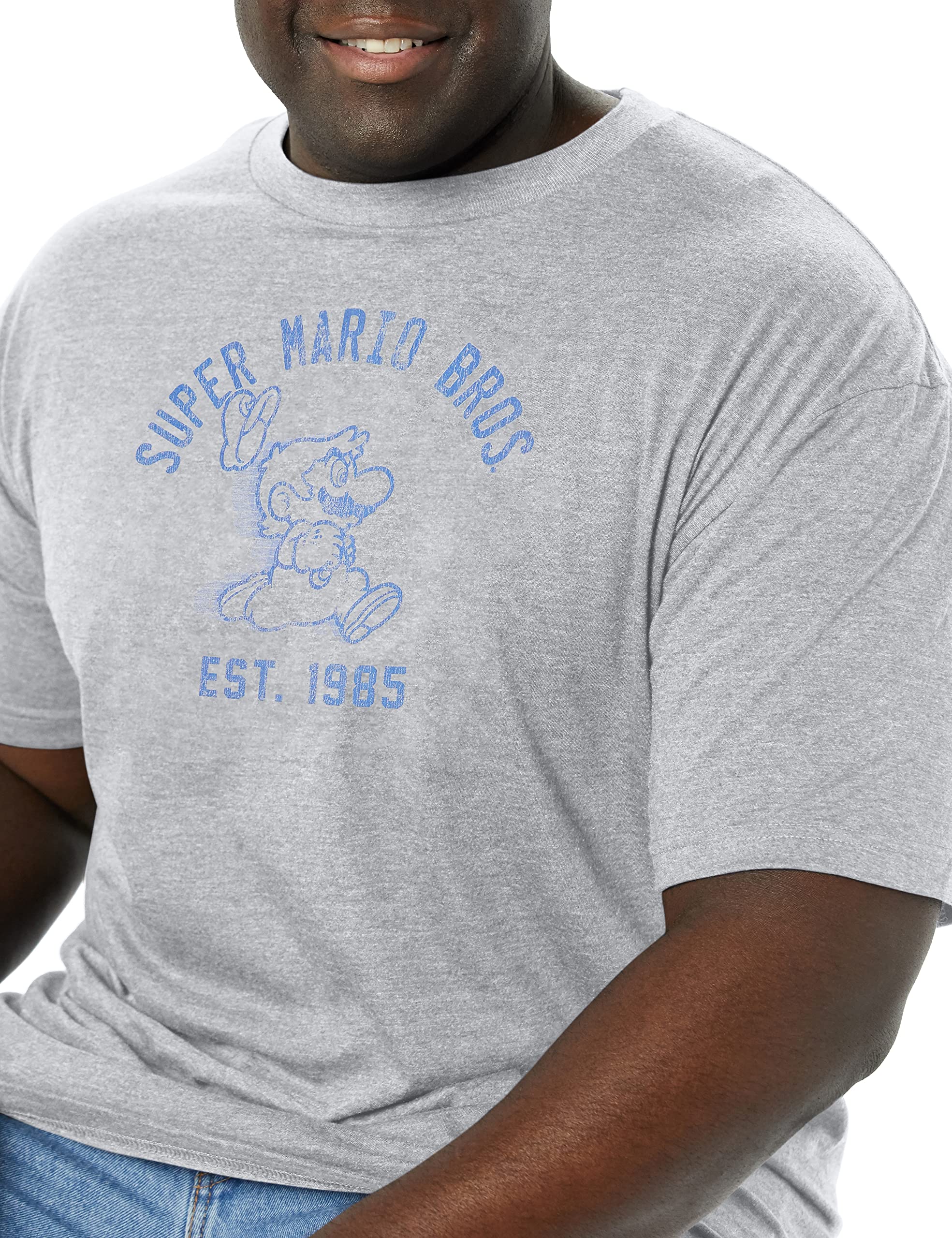 Super Mario Bros Nintendo Men's Graphic T-Shirt - Official Licensed Video Game Merchandise for Fans, Gifts for Gamers - Perfect for Cosplay, Gaming Events & Casual Wear