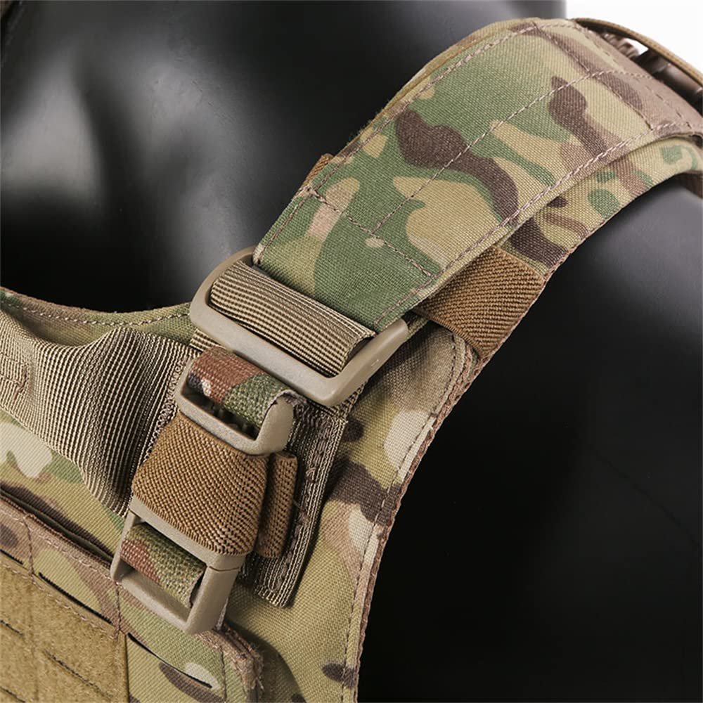 EmersonGear LAVC Assault Plate Carrier with ROC, Quick Release Tactical Military Airsoft Paintball Vest - MOLLE Expandable Design for Airsoft, Paintball & Tactical Training
