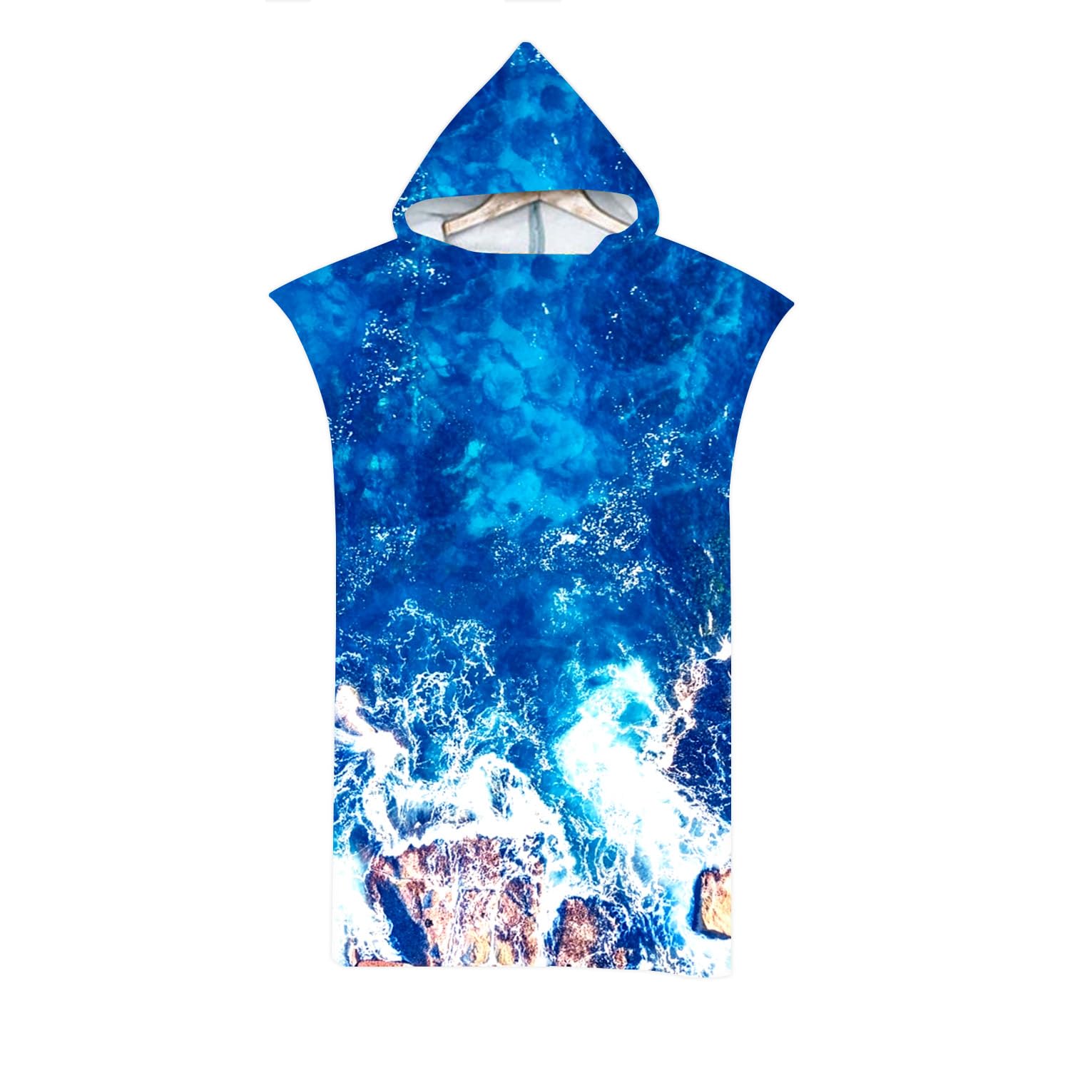 Quick Dry Surf Poncho - Microfiber Changing Towel Robe Hoodie for Men & Women | Swimming, Beach, Surfing, Diving, Hot Springs & Home Use