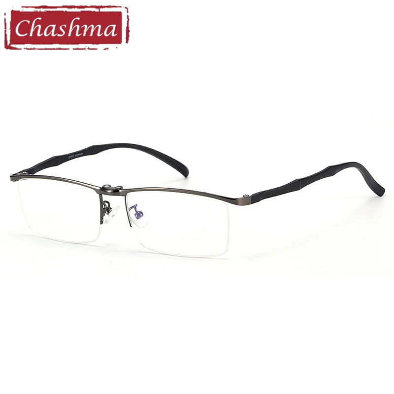 Stylish Men's Full Rim Square Alloy Eyeglasses with Clip-On Sunglasses - Model 9263 | Perfect for Outdoor Activities, Driving & Fashion Accessories