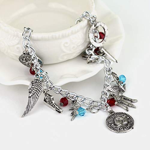 Percy Jackson Charm Bracelet - Themed Alloy Jewelry with Crystal Beads, Inspired by Sea of Monsters | Fashionable Fan Gift for Women & Teens | Perfect for Cosplay, Birthday Presents & Book Lovers