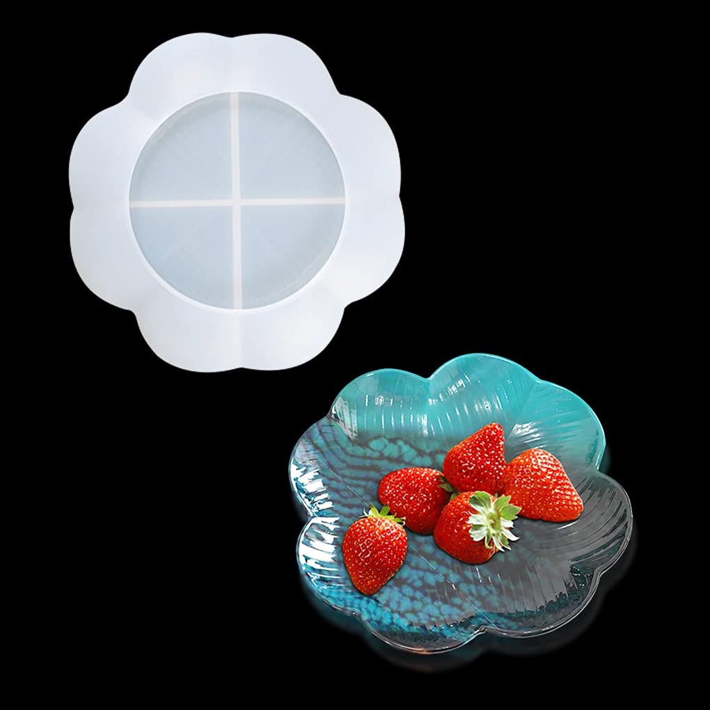 FineInno Flower Tray Resin Mold - Premium Silicone Mould for Epoxy Casting, DIY Concrete, Jewelry Making & Candle Holder | Perfect for Home Decor, Gift Boxes & Trinket Storage (Ideal for Crafters & DIY Enthusiasts)