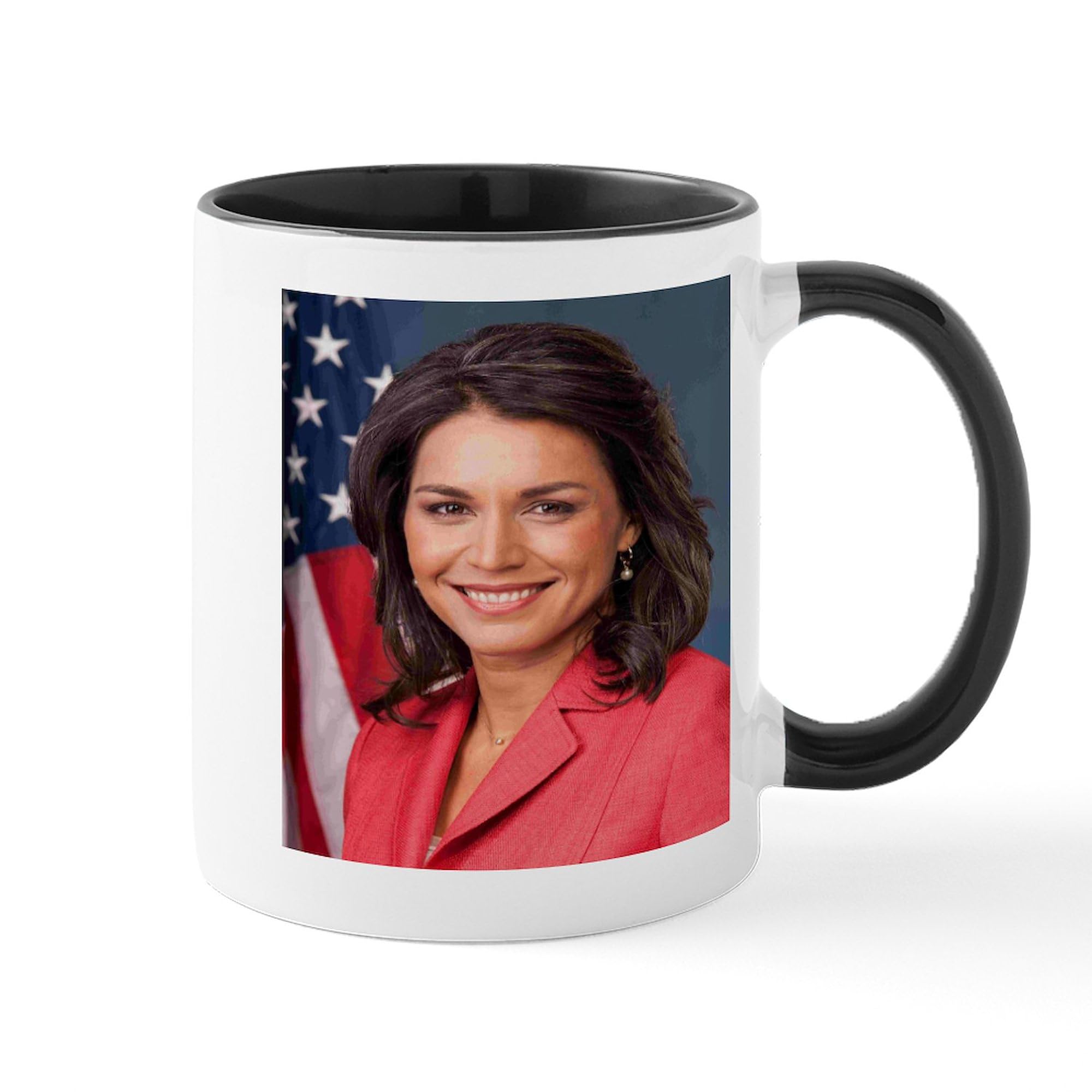 Tulsi Gabbard 11 oz (325 ml) Ceramic Coffee Mug - Perfect for Tea, Hot Chocolate & Office Use - Durable White Tea Cup with Handle - Great Gift for Political Supporters & Coffee Lovers