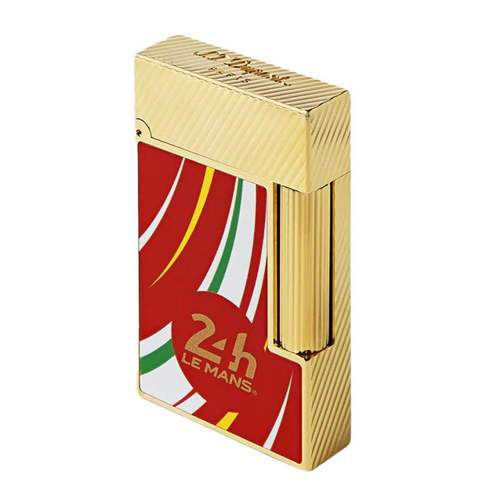 S.T. Dupont Ligne 2 Le Mans Red & Orange Flint Lighter - Premium Luxury Gas Lighter for Cigars, Cigarettes & Collectors - Perfect for Gifting, Travel & Special Occasions