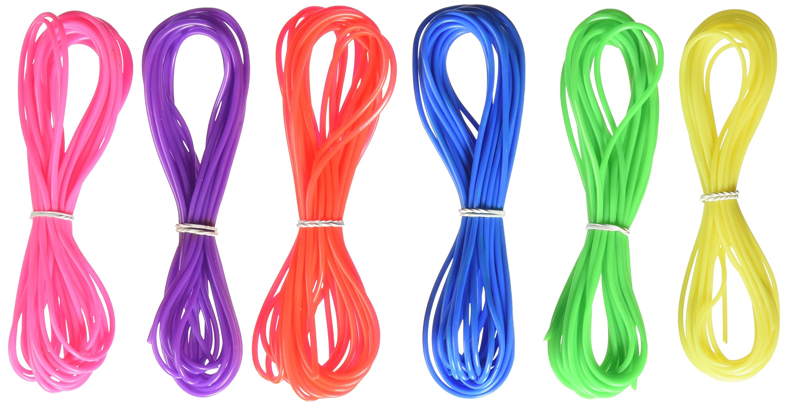 Pepperell S'getti Strings Plastic Lacing Cord - 27 Yards Neon Colors for Crafts, Friendship Bracelets & DIY Projects - Kids Lacing Activity, Scoubidou & Macrame Supplies