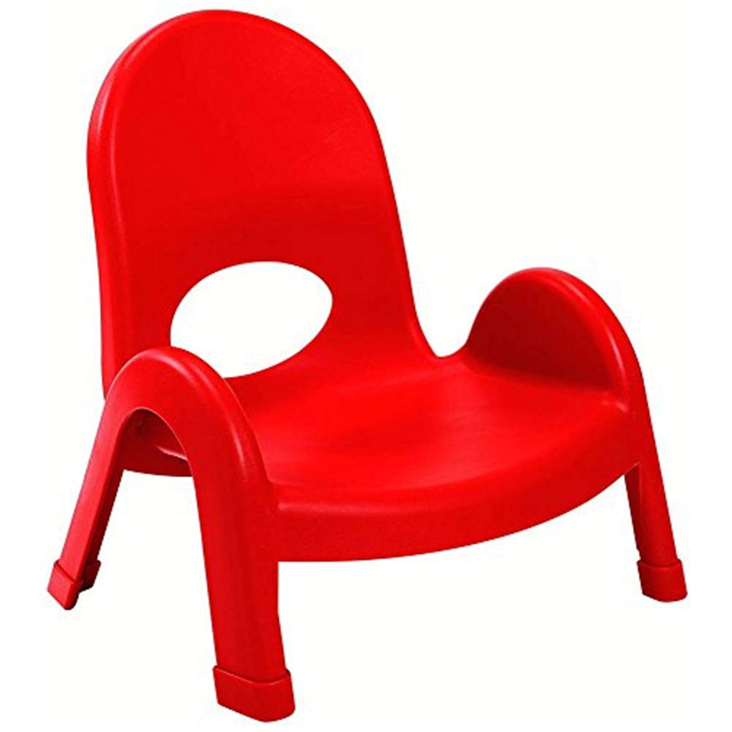 Angeles Value Stack Kids Chairs 4-Pack - Durable Preschool, Daycare & Homeschool Furniture Set | Flexible Seating Classroom Chairs for Toddlers (Red, 5 Inch) - Perfect for Learning Centers, Playrooms & Early Childhood Education Spaces