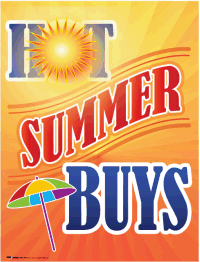 Vinyl Window Sign - Hot Summer Deals & Promotions | Perfect for Retail Stores, Restaurants, and Seasonal Sales