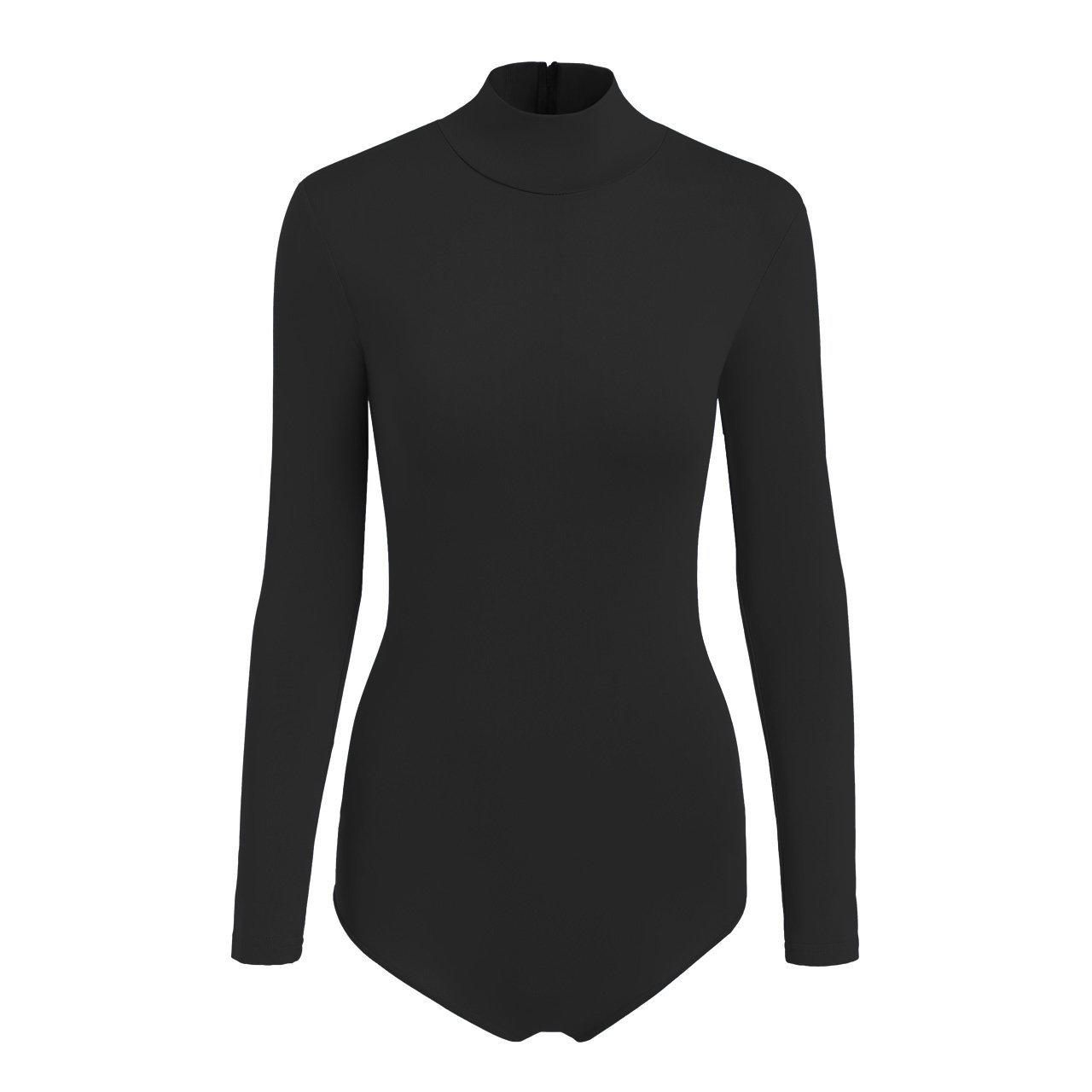 SUPRNOWA Women's Long Sleeve Turtleneck Leotard - Spandex Dance Bodysuit for Ballet, Yoga & Workout - Stretchy Fitness Outfit for Gymnastics & Dance Classes
