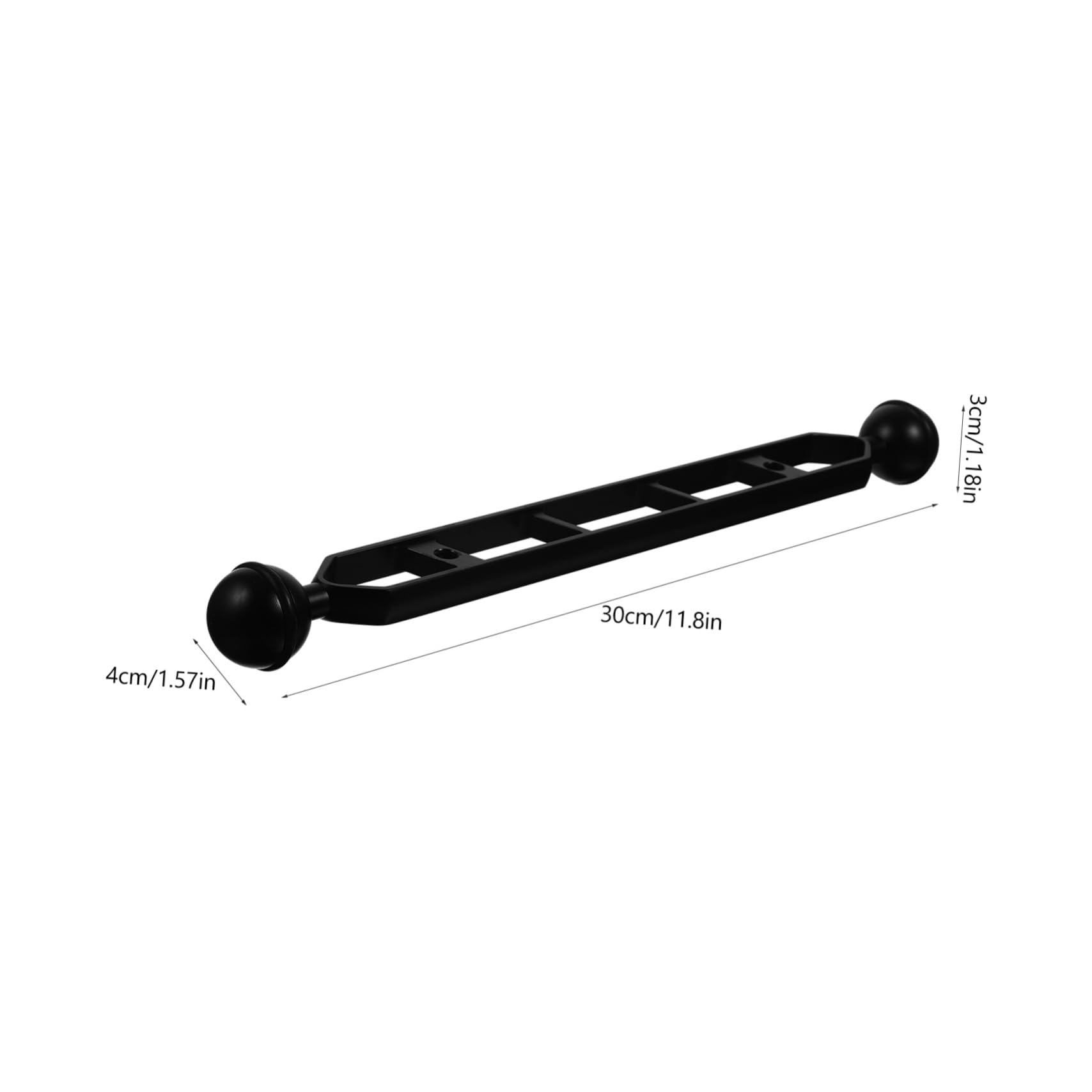 PartyKindom 11-Inch Aluminum Alloy Dual Ball Arm with Diving Fill Light - Perfect for Underwater Photography, Scuba Diving Gear & Professional Video Lighting