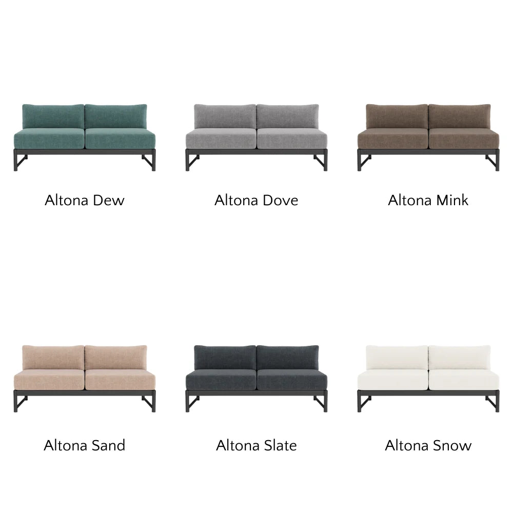 Breeze XL Outdoor 2-Seat Armless Sofa - Waterproof Patio Furniture for Garden, Poolside & Balcony Relaxation