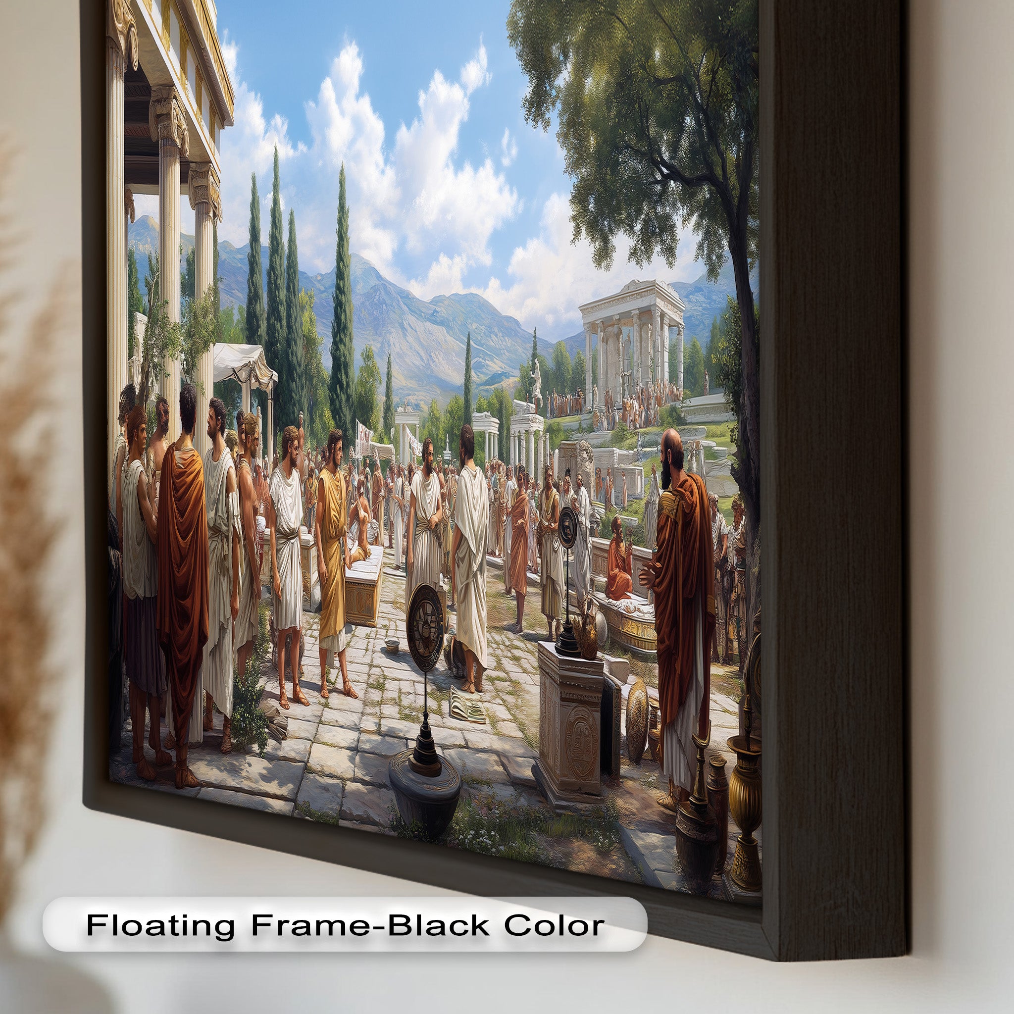 Agora of the Ancients - Greek Mythology Oil Painting Wall Art for Home Decor, Office & Gift