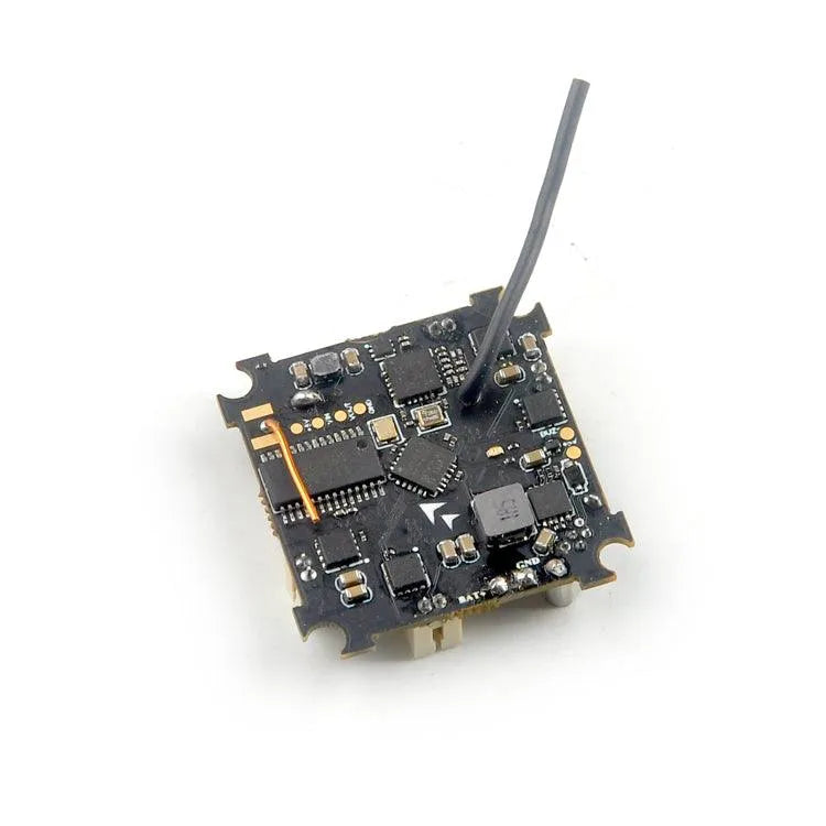 Happymodel BeecoreX FR Brushed F4 Flight Controller with ESC, VTX, RX & OSD for Tiny Whoop Drones (Inductrix, E010, E010S) - Frsky Receiver Compatible - Perfect for FPV Racing and Indoor Drone Flying