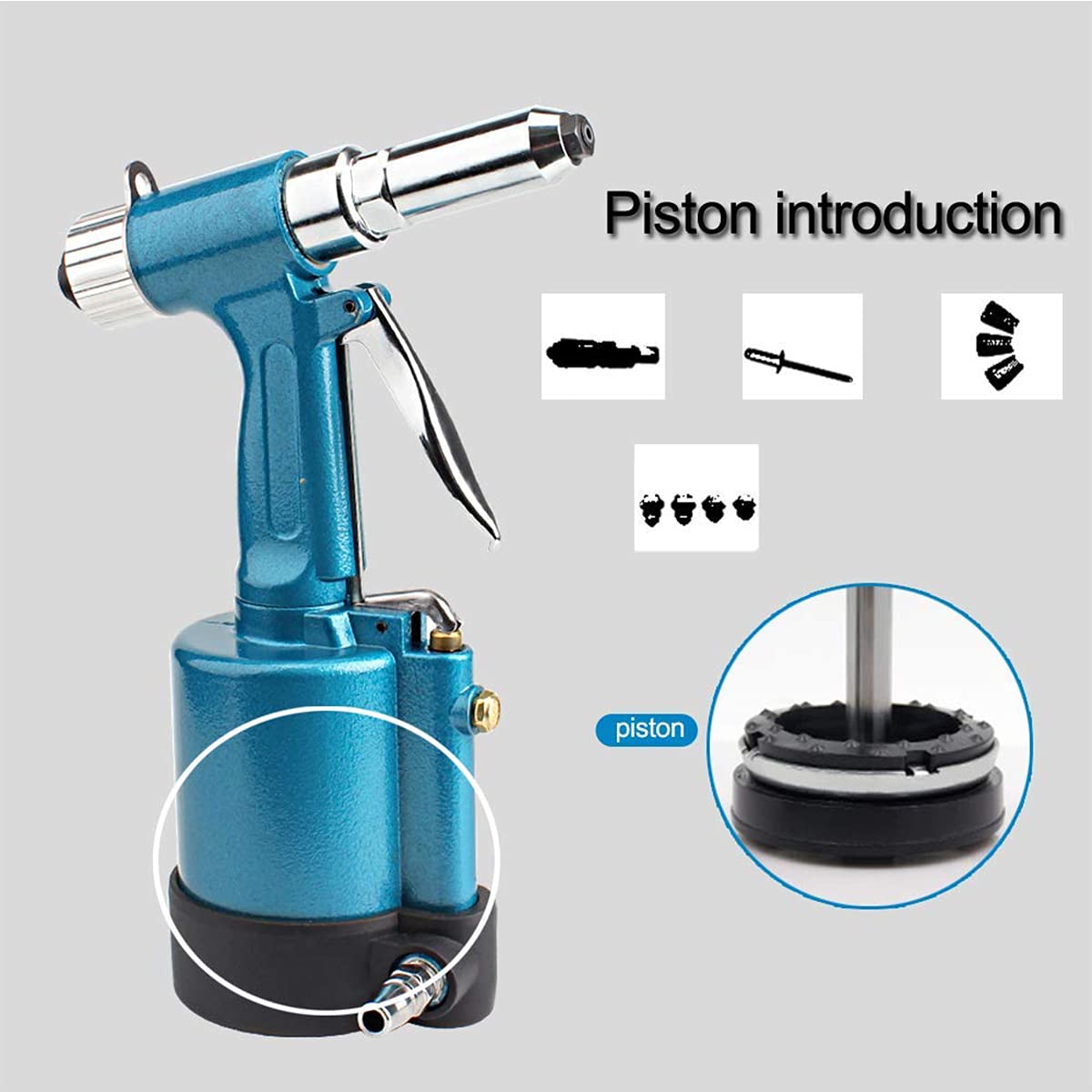 Hydraulic Air Rivet Gun Tool Set - 3/16