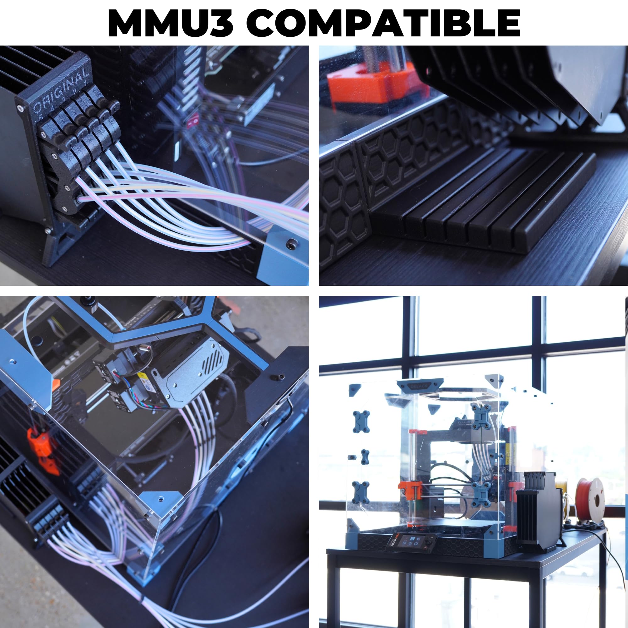 DELACK 3D Printer Enclosure Kit with LED Light for Prusa MK4/MK3/Mini | IKEA Lack Table Compatible | Plexiglass Cover for Temperature Control | Perfect for Home & Office 3D Printing Projects