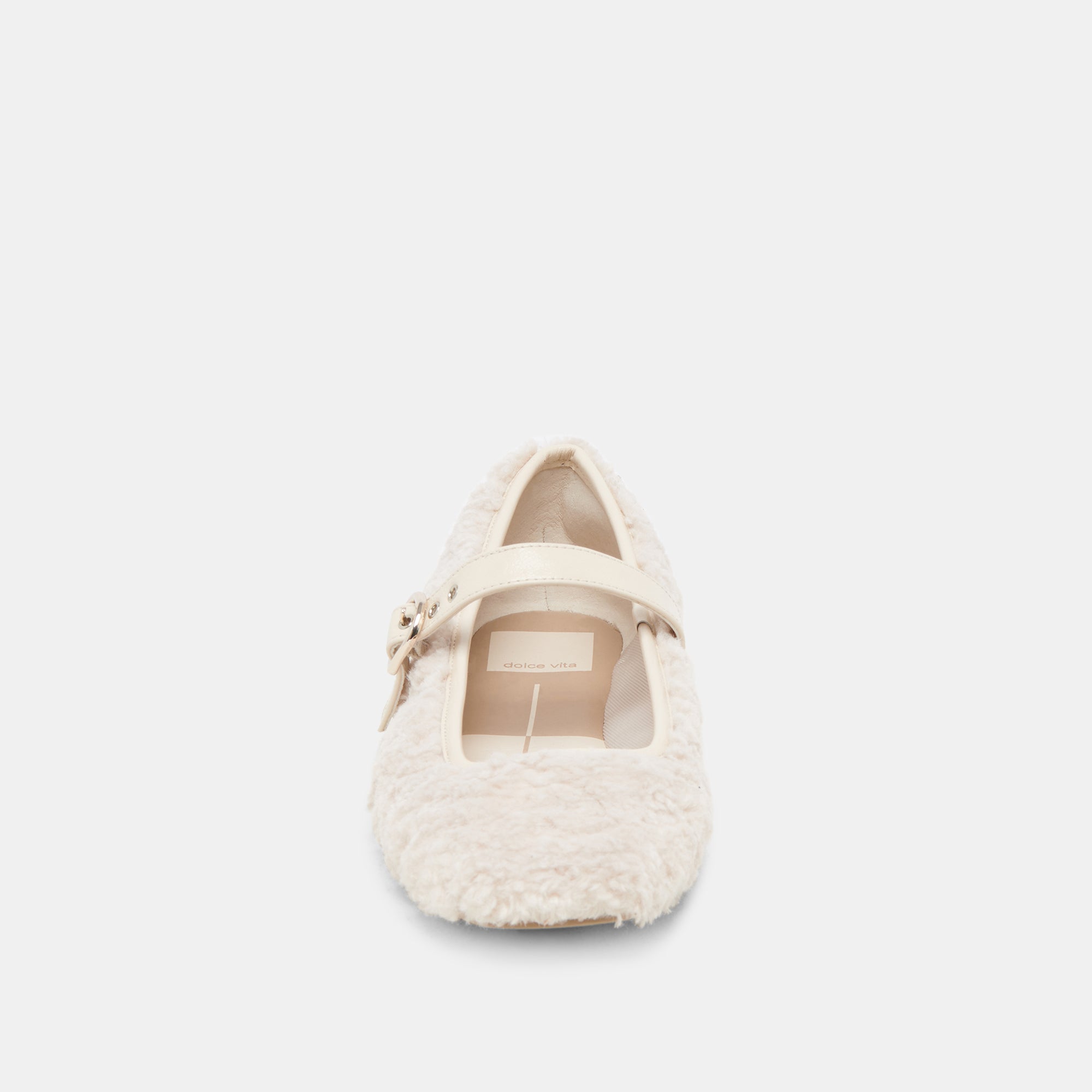 RODNI Plush Ballet Flats - Soft & Comfortable Creme Slippers for Women | Perfect for Home, Lounge & Indoor Wear
