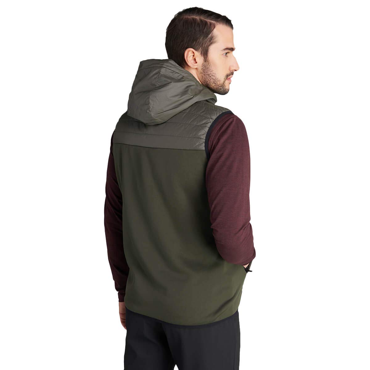 Calvin Klein Men's Wrangell Hybrid Stretch Insulated Hooded Vest - Lightweight Winter Jacket for Outdoor Activities & Casual Wear
