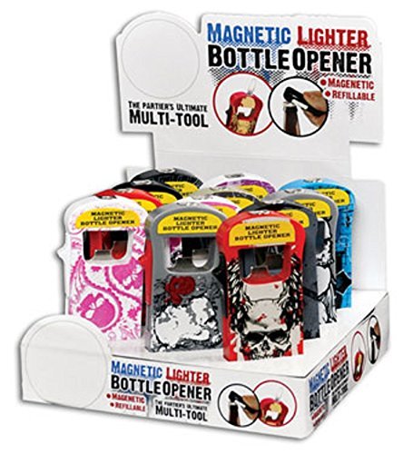Magnetic Bottle Opener Lighter - Portable Bar Tool for Camping & Parties