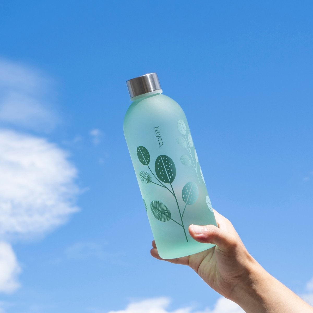 32oz Time Marker Tritan Water Bottle with Carrying Strap - BPA Free Leak Proof Sports Water Bottle for Gym, Hiking & Outdoor Activities - Leaf Green