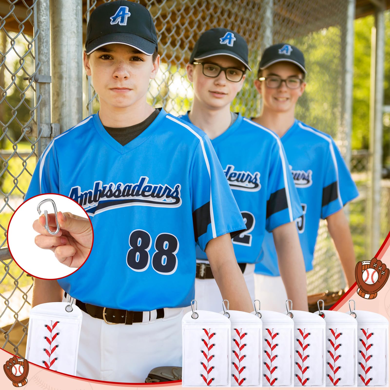 6 Pack White Cooling Baseball Towels for Boys - 40
